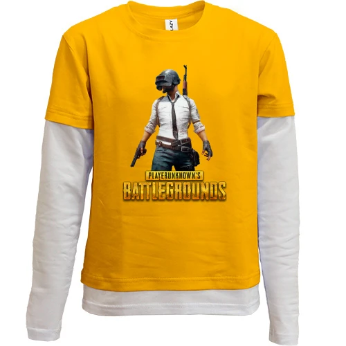 Комбинированный детский лонгслив, желтый, PlayerUnknown’s Battlegrounds (PUBG)