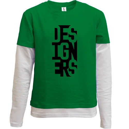 Комбинированный детский лонгслив Designers