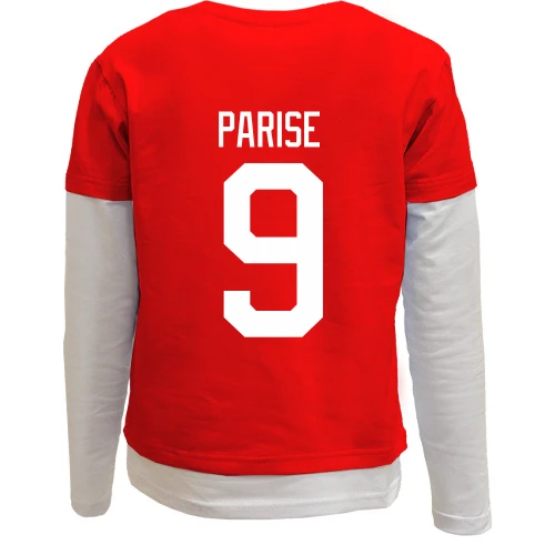 Комбинированный детский лонгслив, красный, Zach Parise