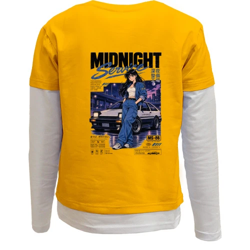 Комбинированный детский лонгслив Midnight service