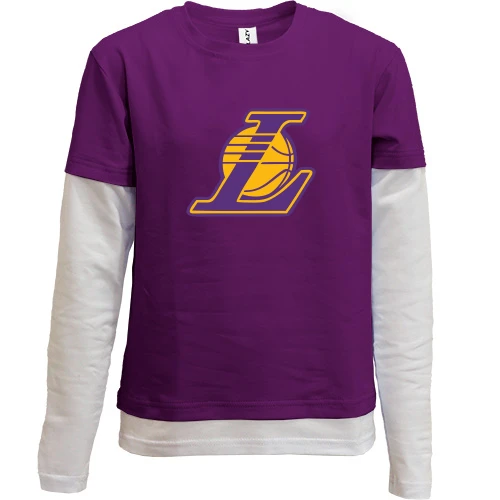 Комбінований дитячий лонгслів, Фіолетовий, Los Angeles Lakers (2)