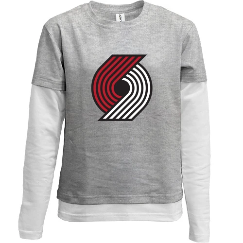Комбинированный детский лонгслив, желтый, Portland Trail Blazers