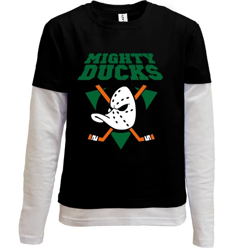 Комбинированный детский лонгслив Anaheim Mighty Ducks