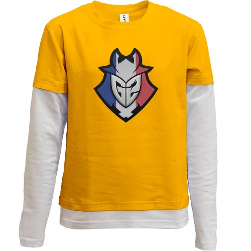 Комбинированный детский лонгслив, желтый, G2 Esports (2)