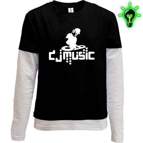 Комбинированный детский лонгслив DJ Music