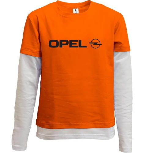 Комбінований дитячий лонгслів, червоний, Opel