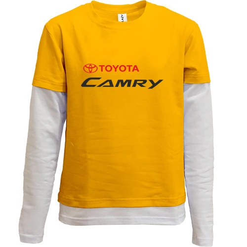 Комбинированный детский лонгслив, желтый, Toyota Camry