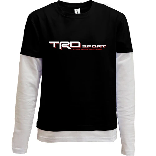 Комбинированный детский лонгслив, черный, TRD (2)