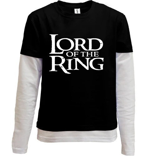 Комбинированный детский лонгслив, черный, Lord of the Rings
