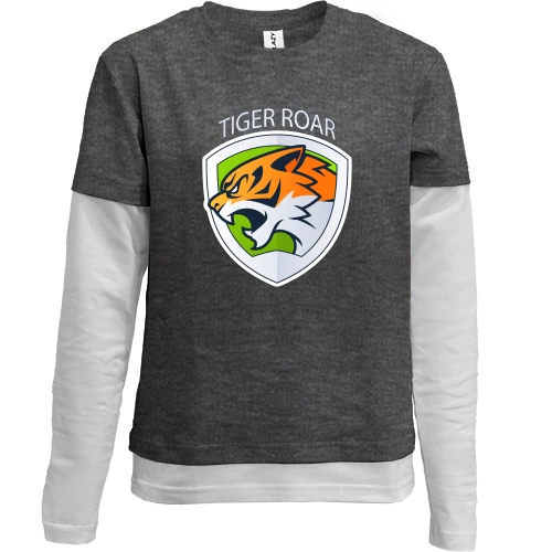 Комбинированный детский лонгслив tiger roar