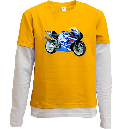 Комбинированный детский лонгслив suzuki motorcycle