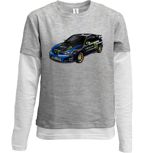 Комбинированный детский лонгслив subaru car
