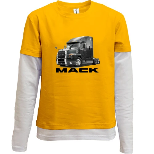 Комбинированный детский лонгслив, желтый, Mack Anthem