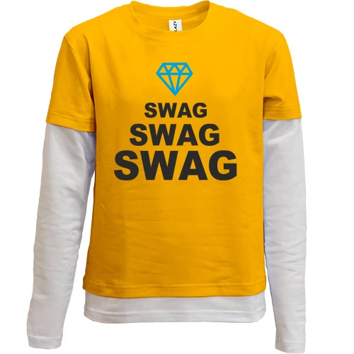 Комбинированный детский лонгслив Swag Lines Diamond