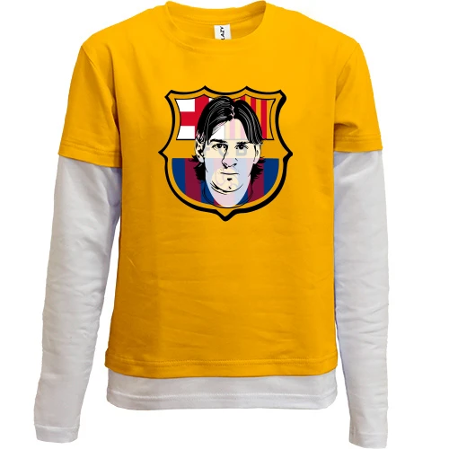 Комбинированный детский лонгслив с Messi