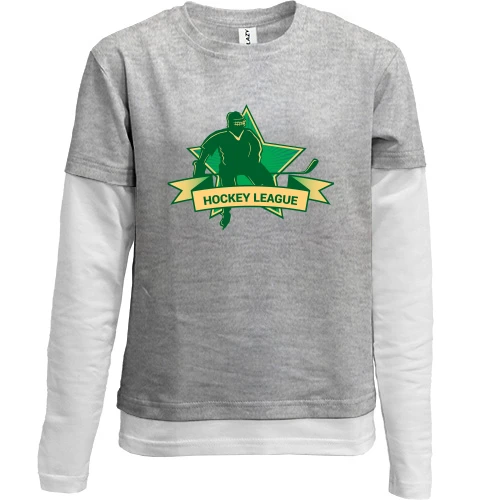 Комбинированный детский лонгслив hockey league