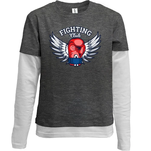 Комбинированный детский лонгслив fighting club