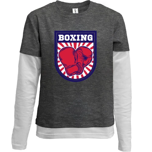 Комбинированный детский лонгслив boxing