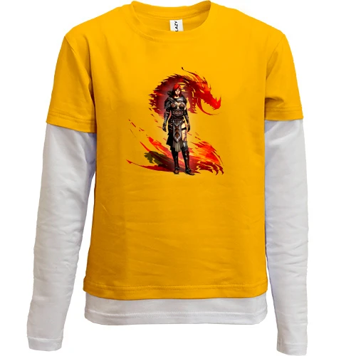 Комбинированный детский лонгслив, желтый, Eir Guild wars