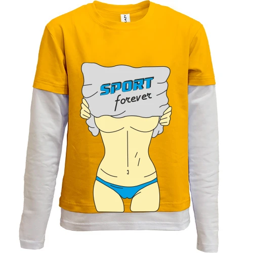Комбинированный детский лонгслив Sport forever