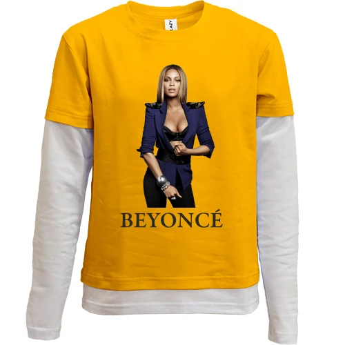 Комбинированный детский лонгслив, желтый, Beyoncé