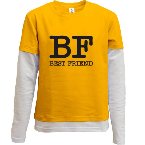Комбинированный детский лонгслив Best Friend