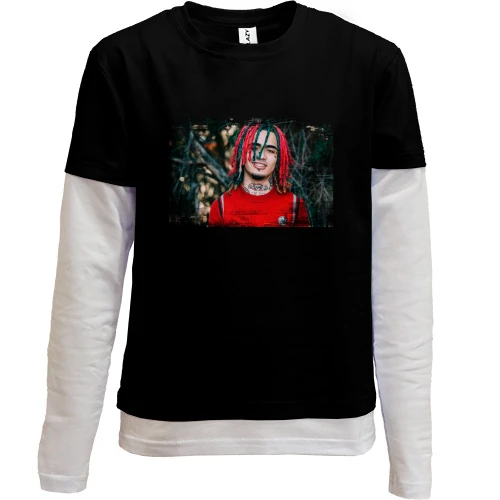 Комбинированный детский лонгслив Lil Pump