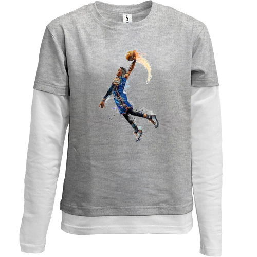Комбинированный детский лонгслив с Russell Westbrook