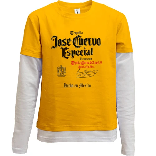 Комбинированный детский лонгслив, желтый, Jose Cuervo Especial