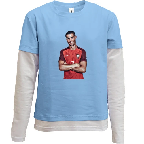 Комбинированный детский лонгслив c Cristiano Ronaldo