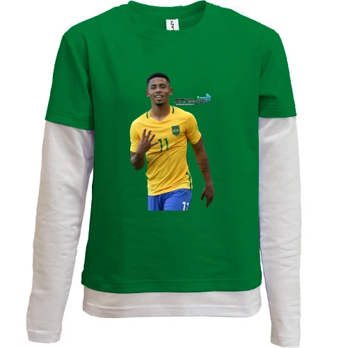 Комбинированный детский лонгслив c Gabriel Jesus 2