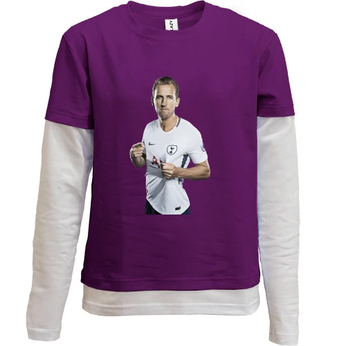 Комбинированный детский лонгслив, Фиолетовый, c Harry Kane 2