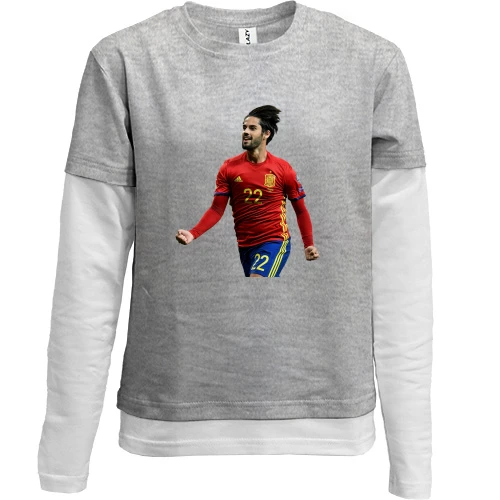 Комбинированный детский лонгслив c Isco Spain national football team