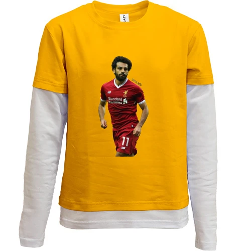 Комбинированный детский лонгслив c Mohamed Salah
