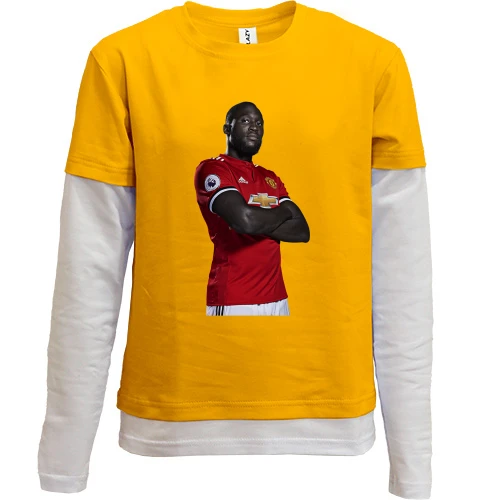 Комбинированный детский лонгслив с Romelu Lukaku