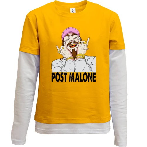 Комбинированный детский лонгслив Post Malone