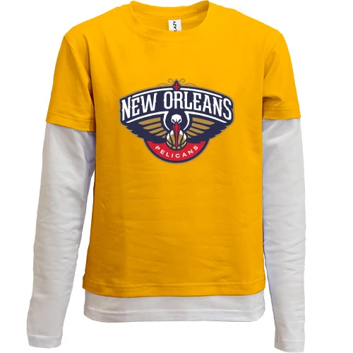 Комбинированный детский лонгслив New Orleans Pelicans