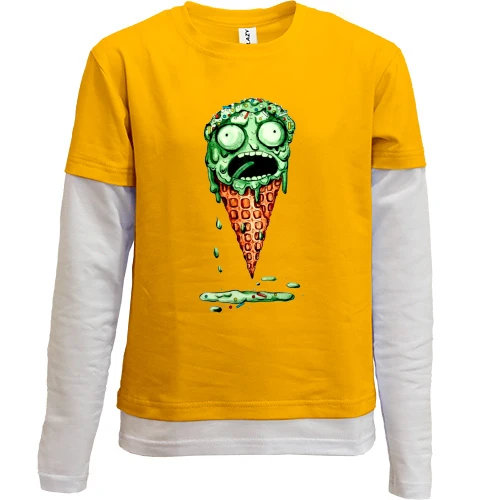 Комбинированный детский лонгслив Ice cream Morty