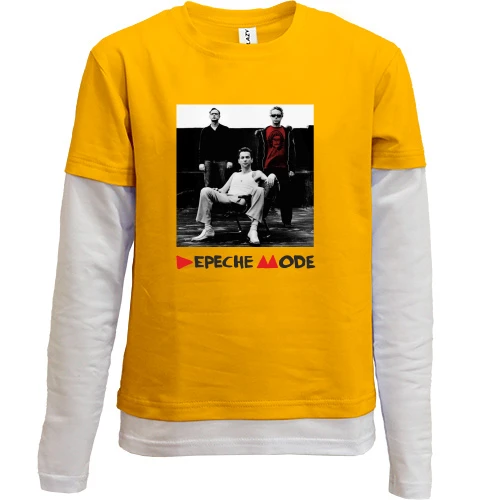 Комбінований дитячий лонгслів, Чорний, Depeche Mode photo2