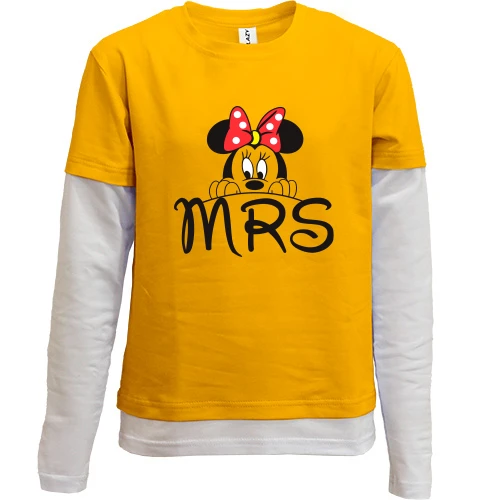 Комбинированный детский лонгслив с Мини Маус "mrs"