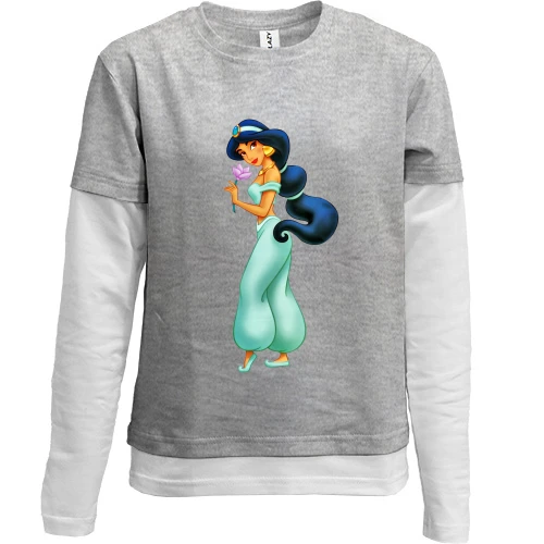 Комбинированный детский лонгслив с с Jasmine (аладин)