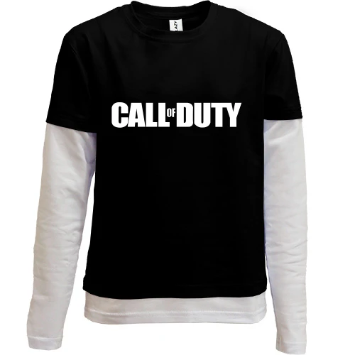 Комбинированный детский лонгслив, черный, Call of Duty