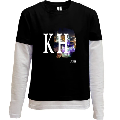 Комбинированный детский лонгслив kh.ua (Харьков)