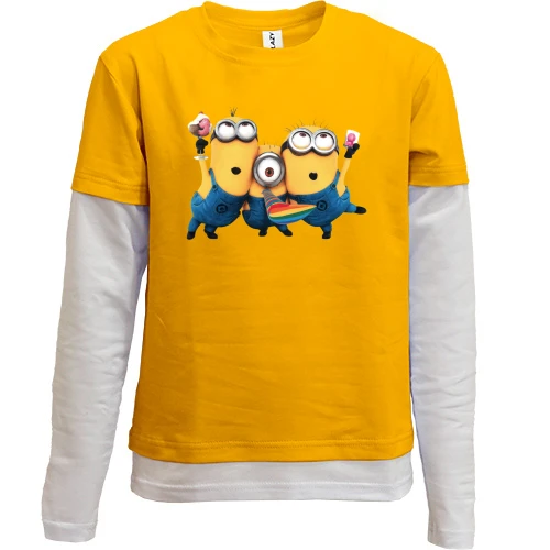 Комбінований дитячий лонгслів Minions (2)