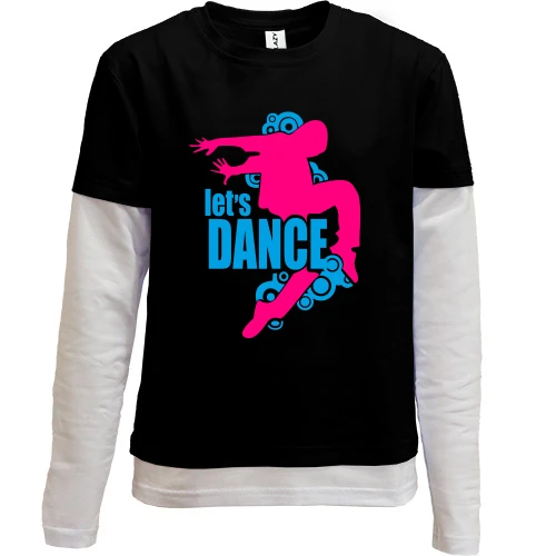 Комбінований дитячий лонгслів Let's Dance