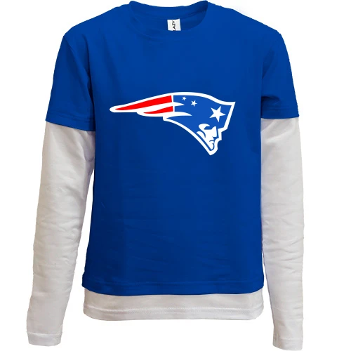 Комбінований дитячий лонгслів, Синій, New England Patriots
