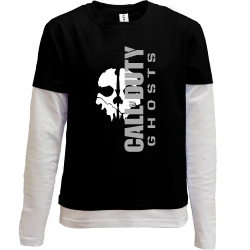 Комбинированный детский лонгслив, черный, Call of Duty Ghosts (2)