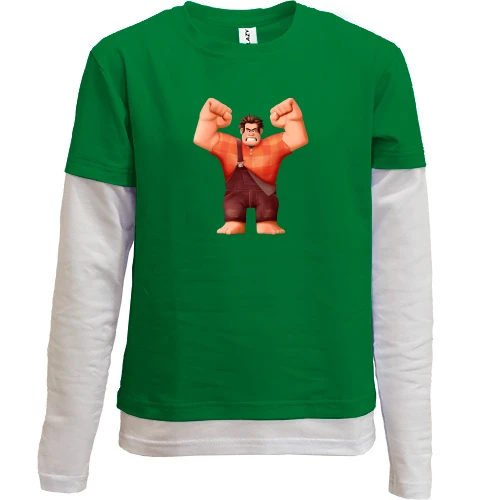Комбинированный детский лонгслив с Ральфом