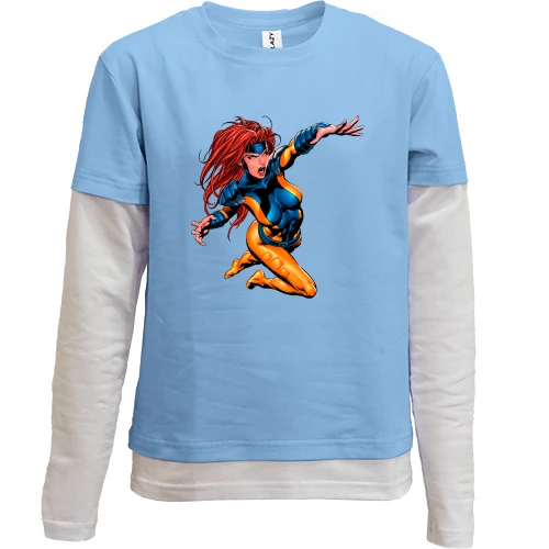 Комбинированный детский лонгслив Jean Grey (x-men)