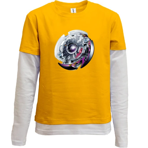 Комбінований дитячий лонгслів, жовтий, Дарк Думсайзор BEYBLADE